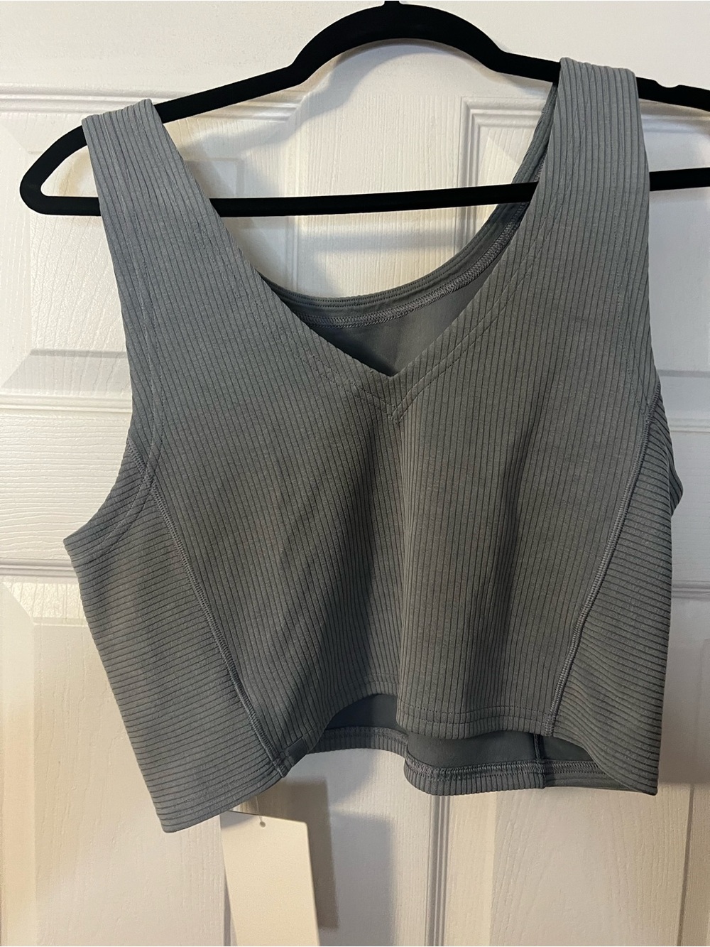 #115 NWT Lululemon Ribbed Softstreme Cropped Tank Nomad Size 12 Athleisure - Picture 2 of 5